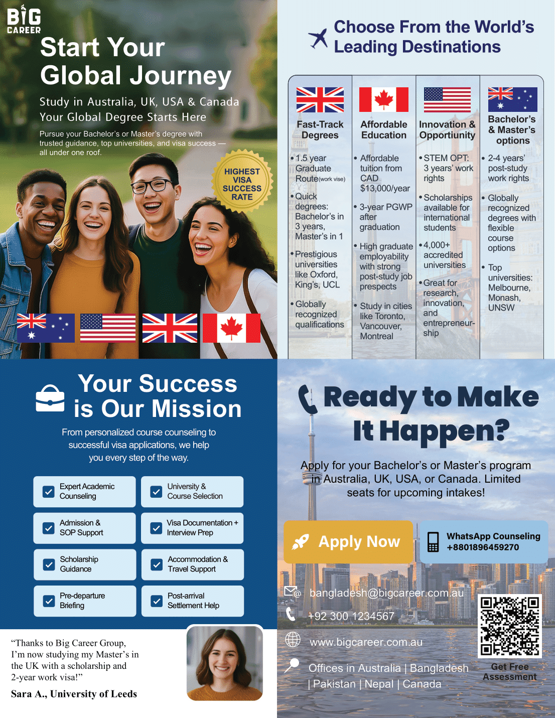 Study destinations brochure